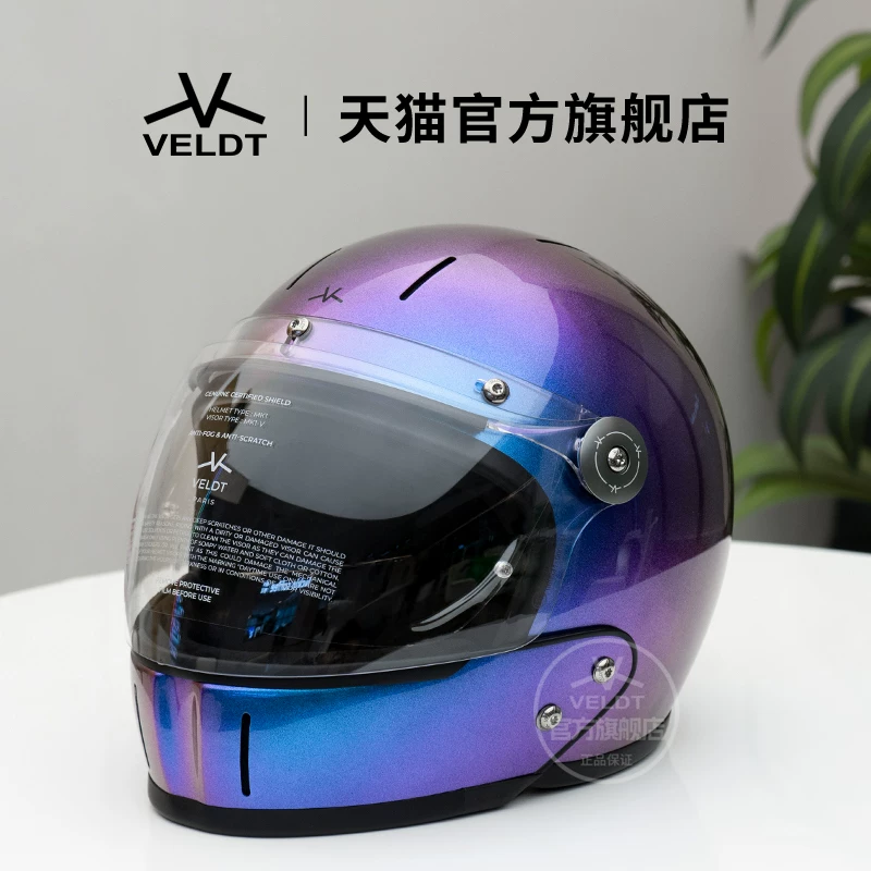 Карбоновый ретро-шлем VELDT подходит для мотоциклов с полной защитой Triumph Harley, комбинированный шлем Velт