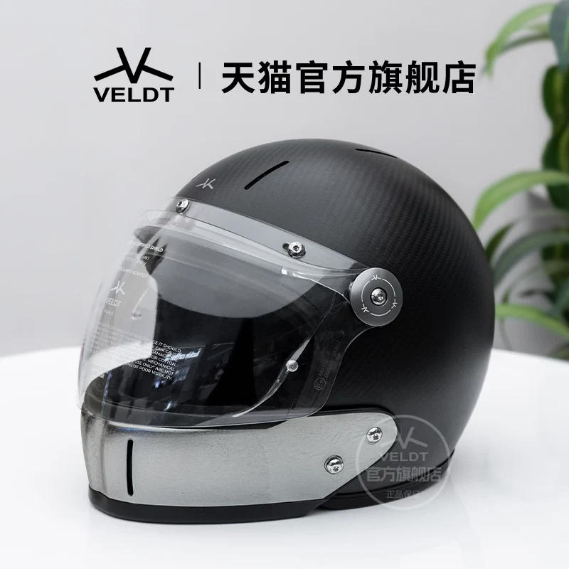 Карбоновый ретро-шлем VELDT подходит для мотоциклов с полной защитой Triumph Harley, комбинированный шлем Velт