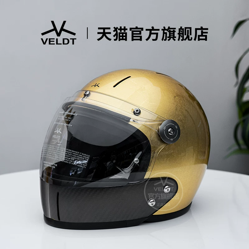 Карбоновый ретро-шлем VELDT подходит для мотоциклов с полной защитой Triumph Harley, комбинированный шлем Velт