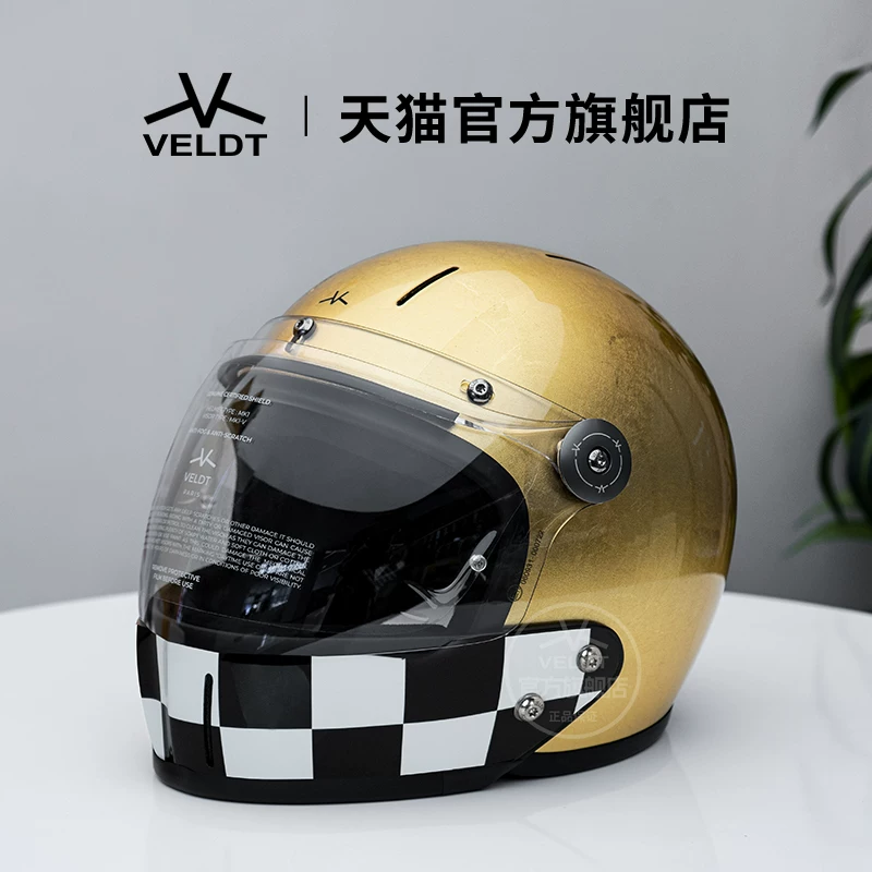 Карбоновый ретро-шлем VELDT подходит для мотоциклов с полной защитой Triumph Harley, комбинированный шлем Velт