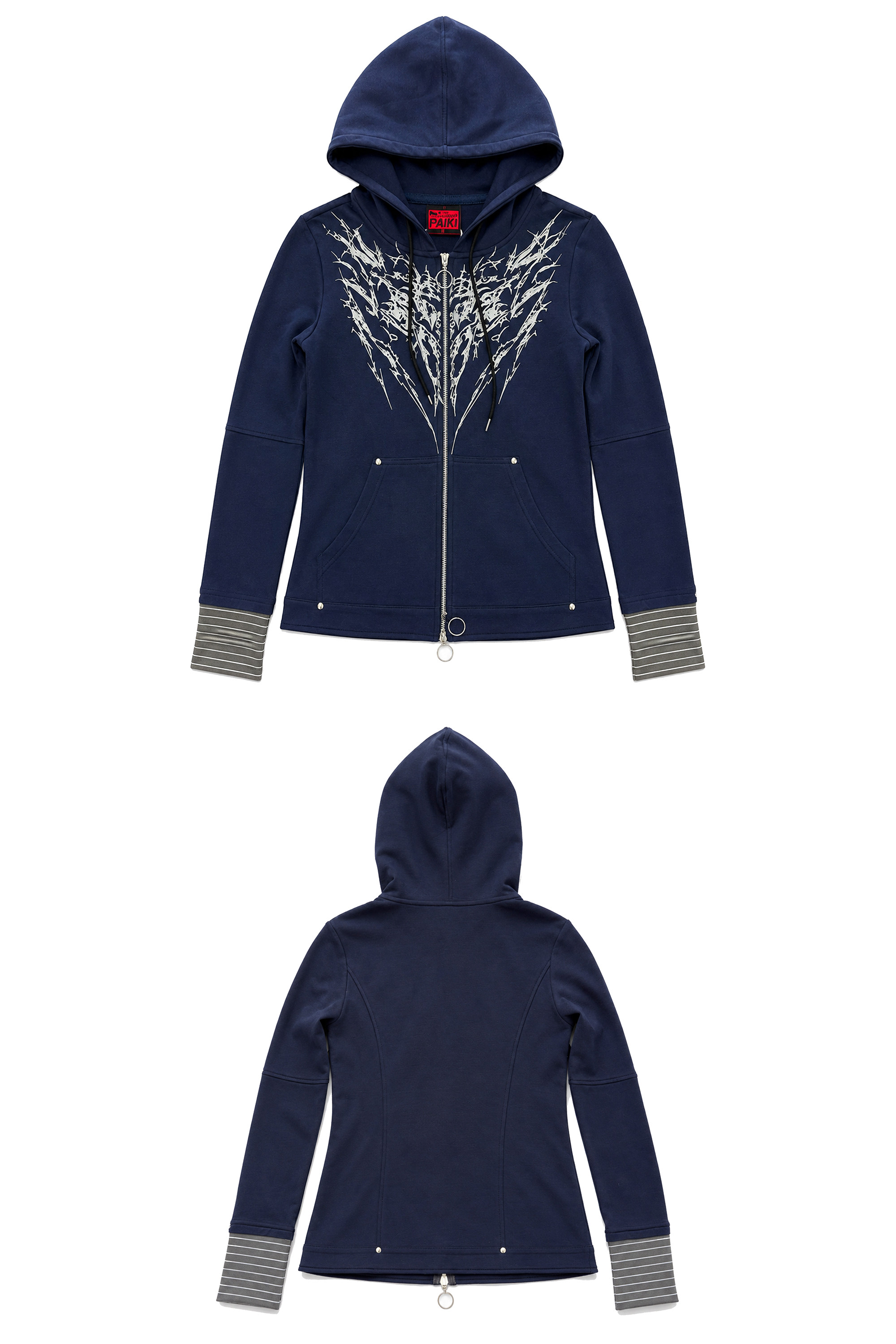 PAIKI Thorn Wings Layered-Look Hoodie