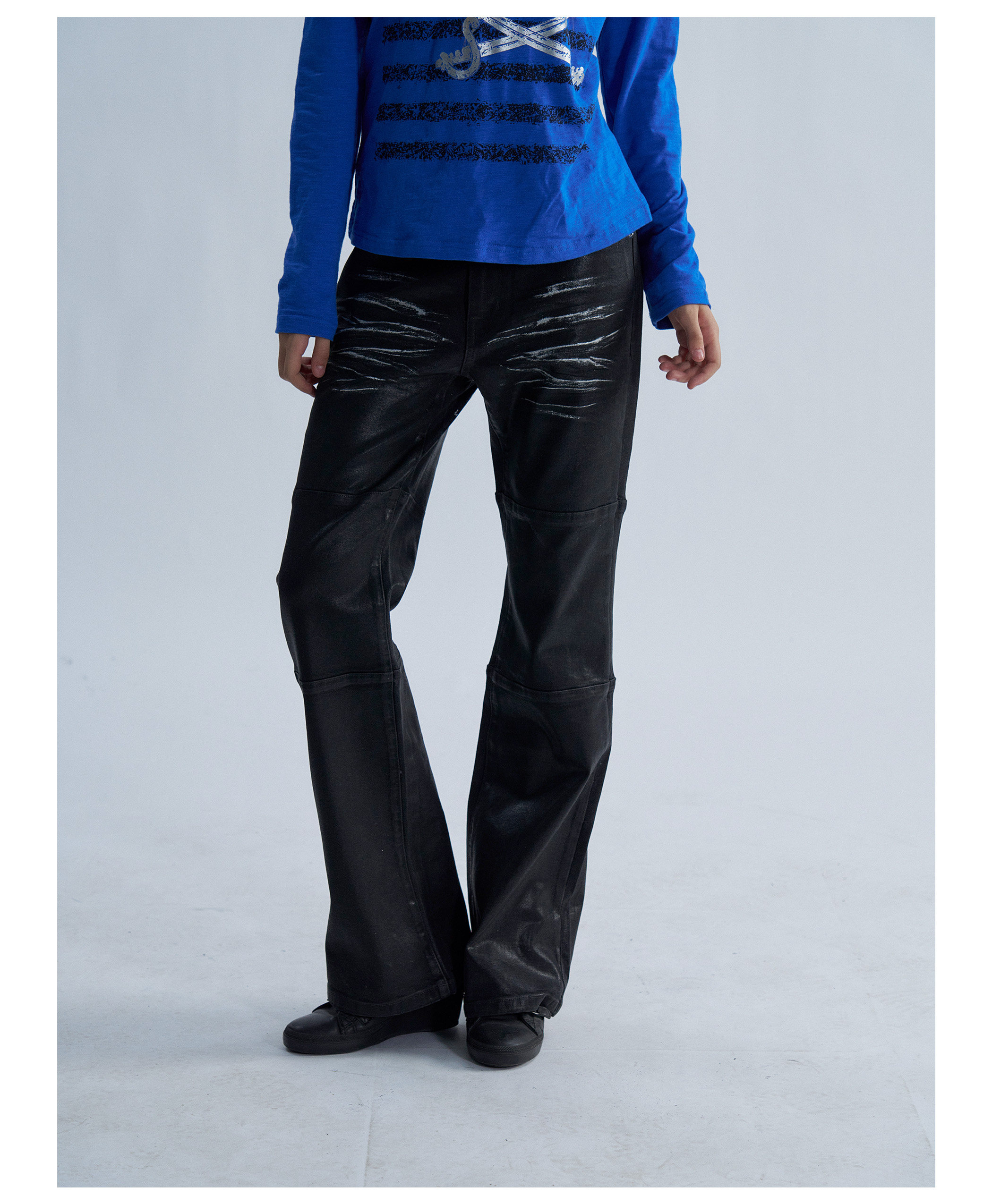 PAIKI Waxed Slim-Fit Jeans