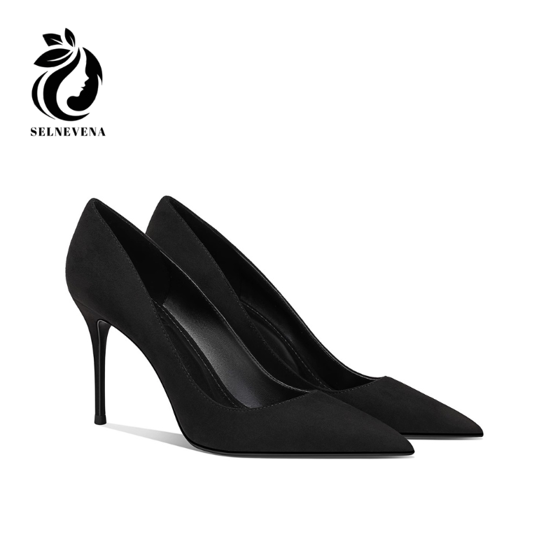 Selnevena High Heels for Women 2026 New Style Stiletto Pointed Toe Shallow Mouth Versatile Professional Work Shoes That Are Not Tiring for the Feet