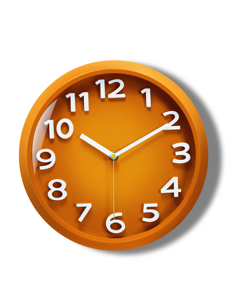 Simple Solid Color Living Room Wall Clock, Decorative Wall Watch, High-End Clock, Home Quartz Bedroom Clock, No-Drill Clock