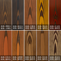 Water-based wood paint metal galvanized steel pipe fence stainless steel solid wood grain streak art paint wood paint