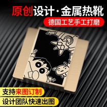 Crayon Shin-chan Japanese anime metal brass camera hot shoe cover Fuji mirrorless accessories personalized creative custom cover