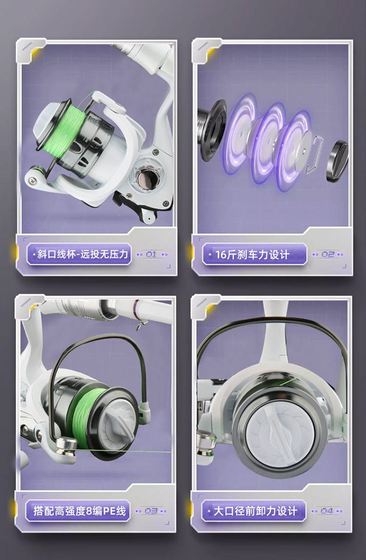 Дорожные суб -полюсный 大和狄卡小白路亚竿小白竿套装m调插节海钓竿远投抛竿翘嘴路亚