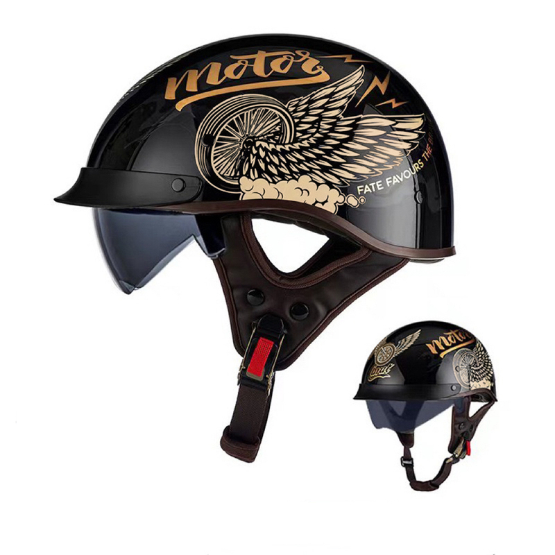 Summer Helmet, Retro Helmet, Cycling Half Helmet, Harley Motorcycle Helmet, Vintage Cruise Helmet, Motorcycle 3C Helmet