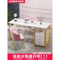 Xinjiang ins style Internet celebrity nail salon special price economical nail table and chair set Japanese style light luxury double