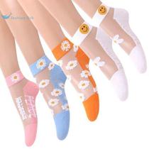 Stockings for women pure cotton summer thin mid-tube spring glass silk anti-snatch silk ice silk anti-slip womens transparent crystal stockings