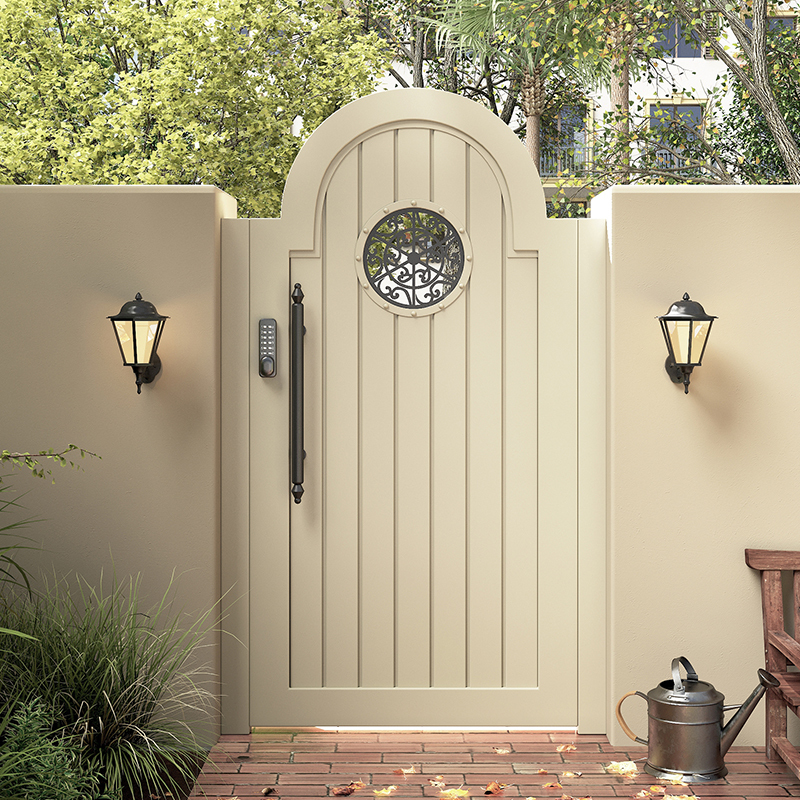 Aluminum Alloy Villa Garden Door Wrought Iron Courtyard Gate French Community Outdoor Community B&B Country Yard Door