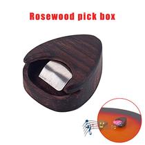 Guitar Picks Storage Box Case Wooden Portable Musical Instru