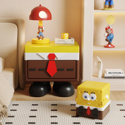 Spongebob Squarepants Bedside Cabinet Cartoon Creative Bedroom Bedside Cabinet Dopamine Children's Room Storage Cabinet Rack