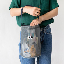Spot beach bag mesh bucket bag big eyes portable hollow bath bag drain waterproof swimming bag bath