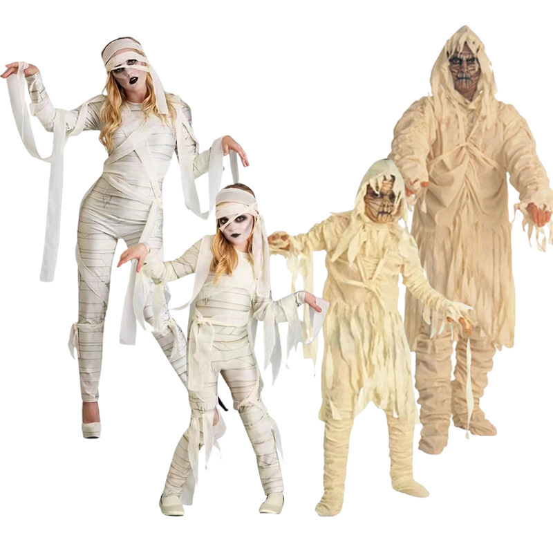 Children's Male Cos Costume of Ancient Egyptian Mummy, Funny Grim Reaper Outfit, Halloween Adult Female Zombie Ghost Costume Children's Male Cos Costume of Ancient Egyptian Mummy, Funny Grim Reaper Outfit, Halloween Adult Female Zombie Ghost Costume