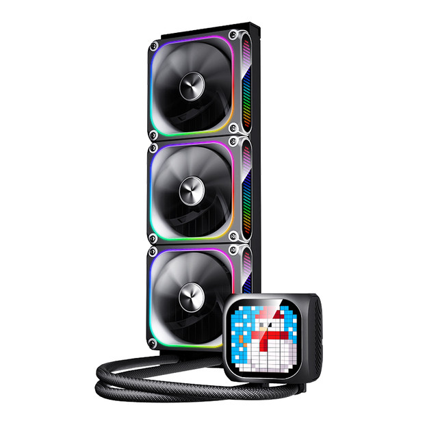 Patriot Star Cube 360 Water-Cooled Integrated Cpu Cooler with Custom Dot Matrix Screen Computer Cooler