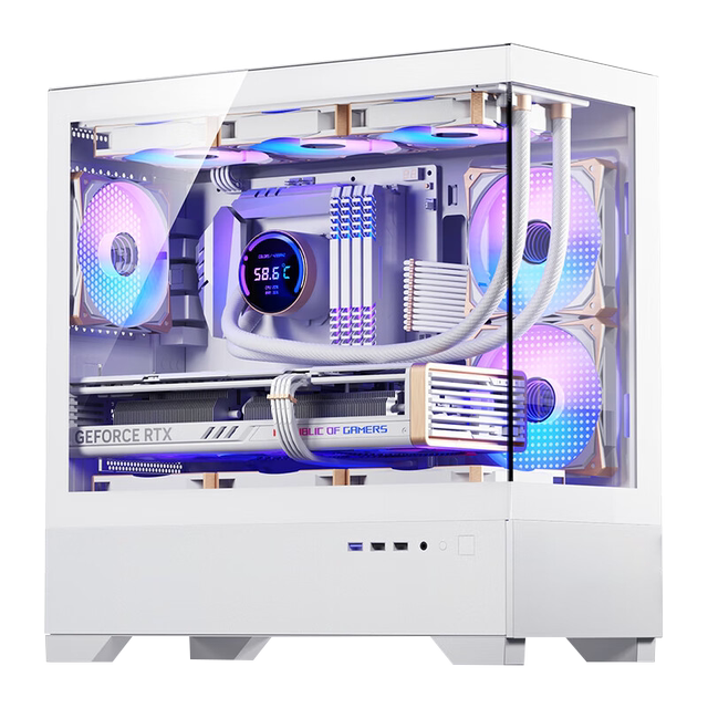 Patriot W60 Sea View Room Chassis Matx Panoramic 360 Water-Cooled White Gaming Desktop Computer Main Chassis