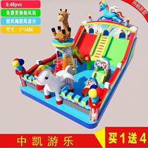 Inflatable castle outdoor large trampoline outdoor naughty castle inflatable slide stall inflatable model amusement park