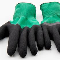 Minggu latex hanging glue semi-hanging foam king gloves rubber coated gloves viscose gloves dipped protective breathable hands