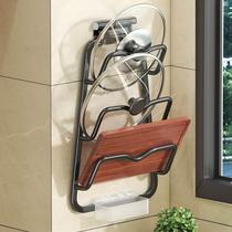 Cover rack wall-mounted perforated kitchen shelve Multi-functional home containing shelf Cutting Board Shelf Multilayer Chopping Block