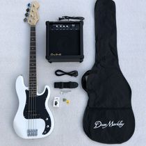 A complete set of white electric bass speakers a complete set of black four-string bass beginners set P-bass brand new