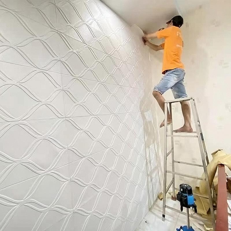 3D Ceiling Wall Stickers Self-Adhesive Wallpaper for Living Room Background Wall, Bedroom Ceiling Wall Decoration