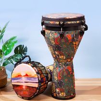 African drum 10-inch 12-inch adult hand drum Yunnan Lijiang professional African drum sheepskin drum 8-inch childrens tambourine