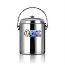 Thickened stainless steel tea bucket tea dregs bucket Kung Fu tea set water collection and drainage bucket portable bucket with filter trash can