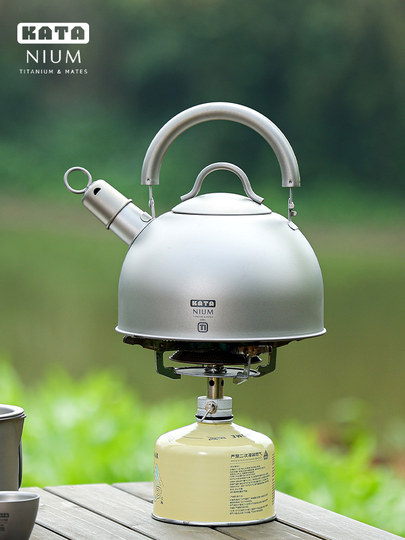 katanium卡钛纯钛烧水壶鸣笛壶大容量超轻便携户外露营煮水煮茶壶