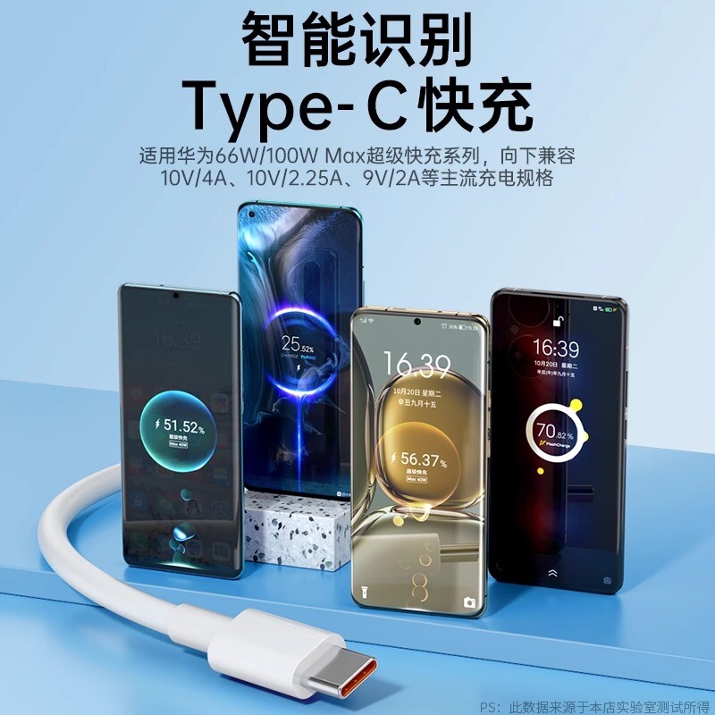 100W 6A快充线真能秒充？25年实测：迈空Type-C线比原装还猛？_手机_淘宝数码网
