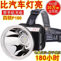 New headlight strong light rechargeable ultra-bright head-mounted flashlight lithium battery technology outdoor lighting miners lamp ultra-long battery life