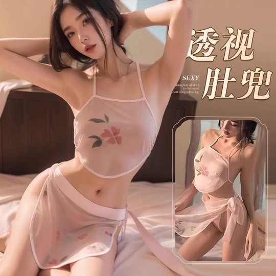 Sexy reines Verlangen Bauchband weiblicher Erwachsener verführt Ehemann leidenschaftliches Gespräch Unterwäsche Geschlechtsverkehr High-End trendige Dating-Convenience-Kleidung