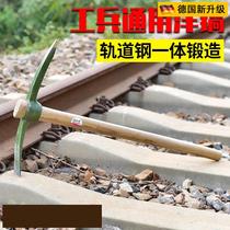 German quality agricultural reclamation root digging tool manganese steel engineer pick sheep horn hoe outdoor pure steel pickaxe foreign pickaxe
