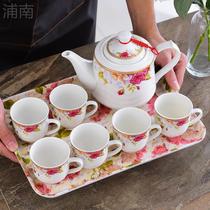 Ceramic teacup set housecup cup living room European teapot cup cup complete cup simple water