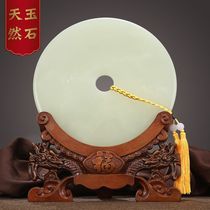 Jade safety buckle ornaments home living room wine cabinet rack decoration moving conservatory gift housewarming gift new home gift