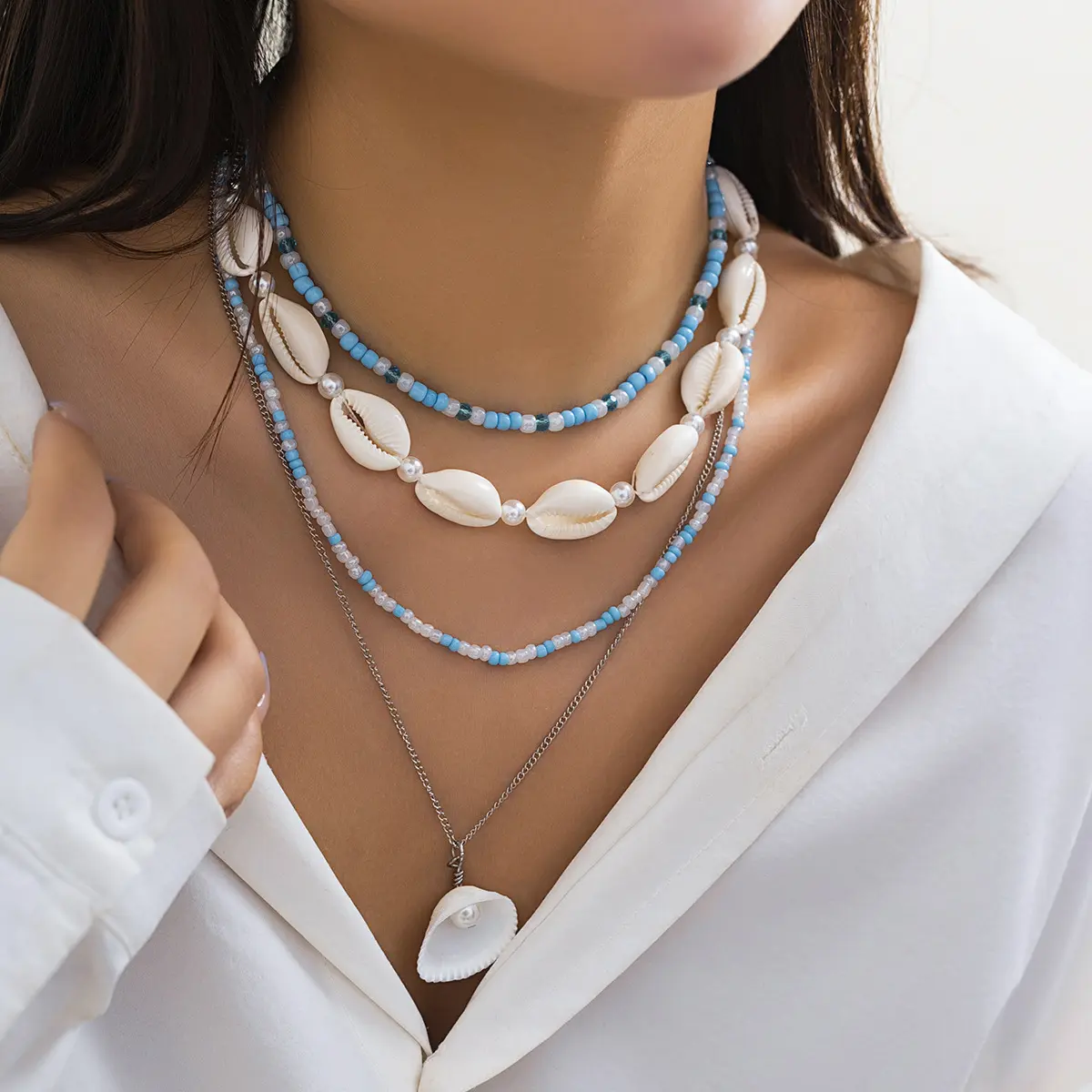 Boho Beaded Beach Necklace – Colorful Summer Ocean Style Jewelry O1CN0168MZRN21q5N6bfbbj !!2217262617035