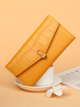 Hermès Adaptable Yellow Lucky Long Wallet Womens 2024 New Genuine Leather Wallet Card Bag Two-in-One Wallet