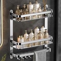 Bathroom bathroom toilet storage rack no punching bath toilet 304 stainless steel towel rack integrated rack