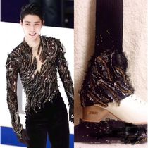 Yuzuru Hanyu figure skating leggings socks covers soft knife covers shoe covers Costant pure handmade customizable gradient