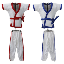 Chinese style wrestling pants competition bloomers white twill cotton red and blue edge pure black cotton thickened performance