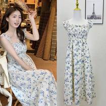 Dress Womens Skirt Summer Long Dress Floral 2023 New Style Small Slim Tea Break French Niche Retro