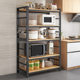 Spot quick-family kitchen multi-functional storage rack floor-standing multi-layer oven microwave oven boiler storage rack vegetable
