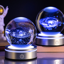 Birthday gift luminous crystal ball starry sky desktop decoration creative gift for boyfriend girlfriend classmate best friend student