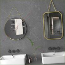 Bathroom mirror make-up full-length mirror punch-free dormitory toilet washroom wall-mounted home mirror Meimeng