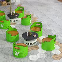 Outdoor tables and chairs B&B farm commercial complete set of booths milk tea shop cafe beverage shop outdoor round seat manufacturer