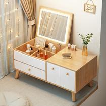 Storage bay window dressing table bedroom modern simple style light luxury large and small apartment dressing table desk integrated storage cabinet
