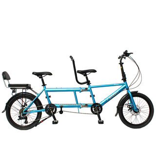 Extremely fast father and son b mother and son multi-person bicycle folding couple sightseeing adult two people riding double sitting three people double parent and child