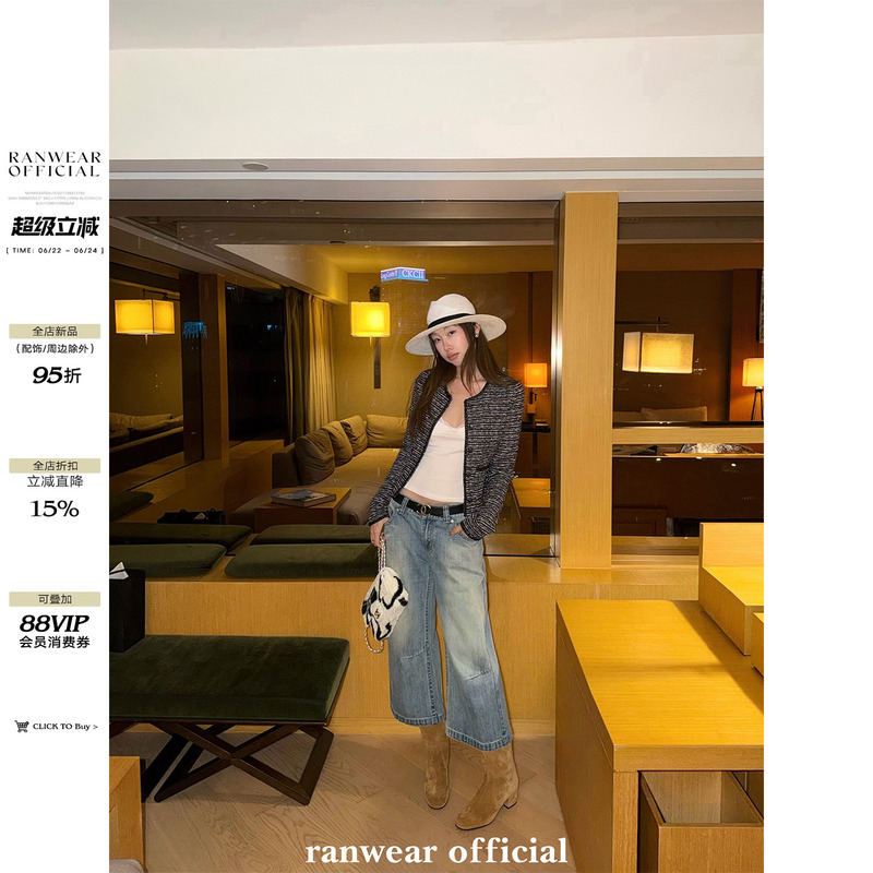 Ranwear's Modern Mid-Rise Denim Shorts Are Stylish, Low-Waisted, Washed, Distressed, Faded, with a Unique Design, Slightly Flared, and Slimming Ranwear's Modern Mid-Rise Denim Shorts Are Stylish, Low-Waisted, Washed, Distressed, Faded, with a Unique Design, Slightly Flared, and Slimming