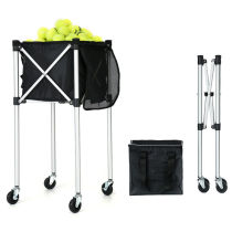 Wanzun Tennis Cart 36*36*88cm Aluminum Alloy Ball Pickup Cart Portable Folding Ball Pickup Frame