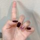 [Waltz] Exquisite Sparkling Purple Cat Eye Handmade Nails for Bride Wedding Whitening Manicure Patches